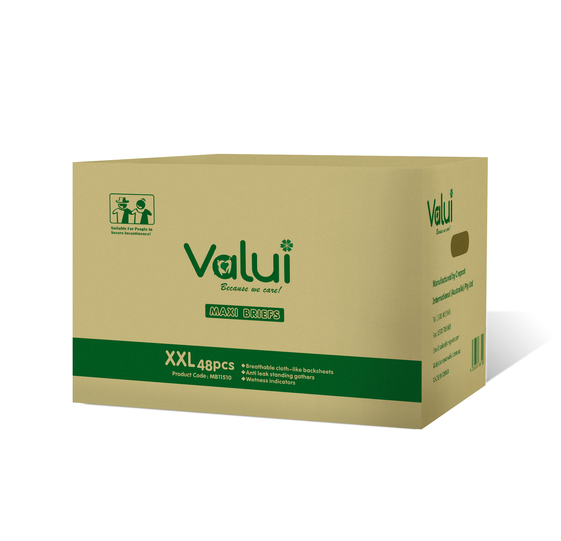 Valui Maxi Briefs Nappy Style (Pack of 12) - Carton Pack