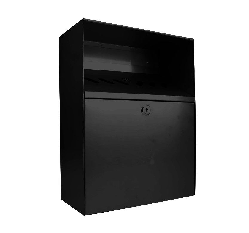 Wall Mounted Ash Bin Black