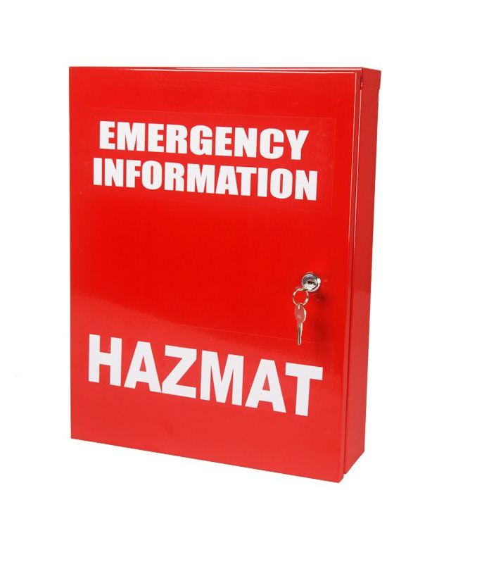 Emergency Information Hazmat Cabinet Small - Red