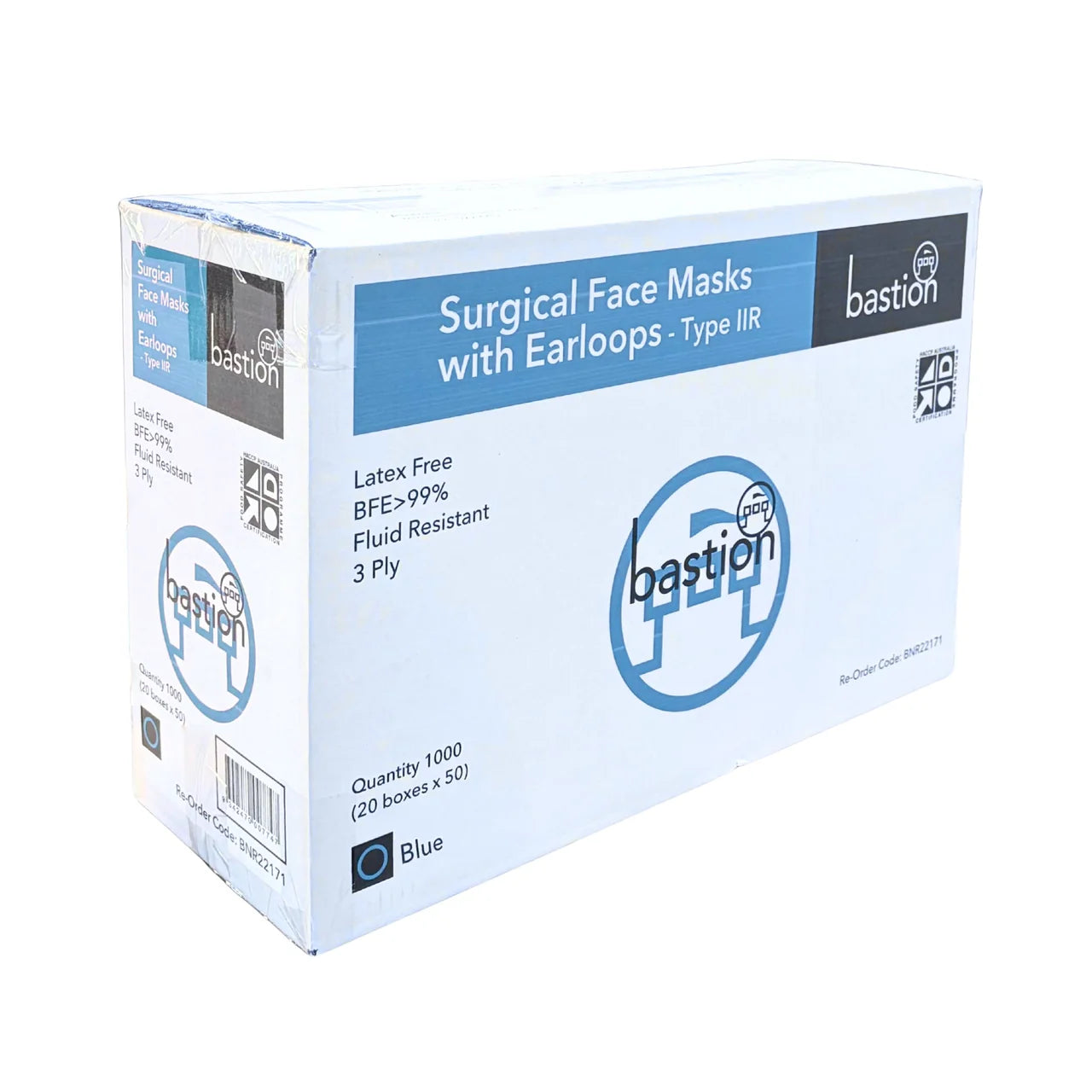BASTION SURGICAL FACE MASK - Carton/1000