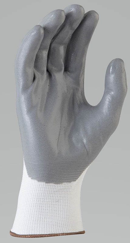 Maxisafe White Knight Grey Synthetic Gloves Foam Nitrile Palm – Carton of 120