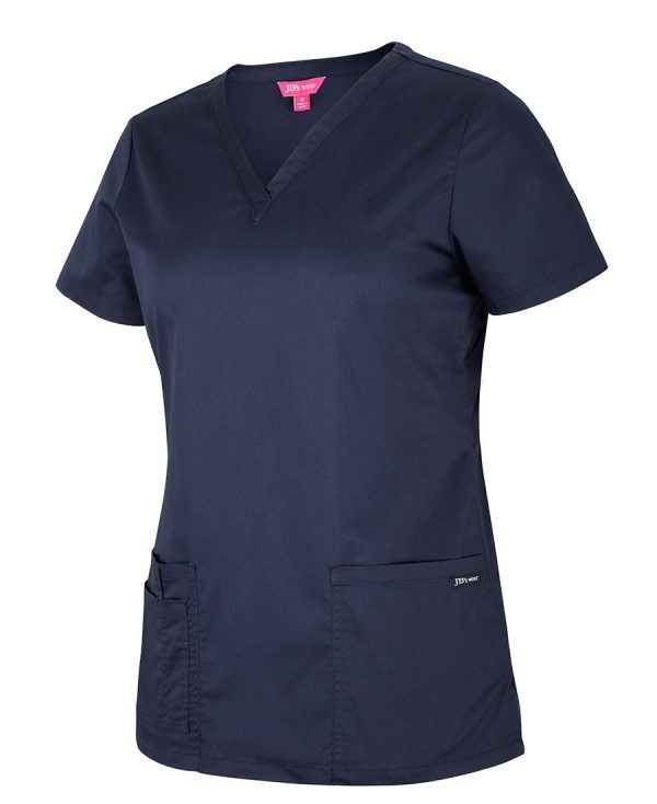 JBs Wear Ladies Premium Navy Scrub Top 4SPT1
