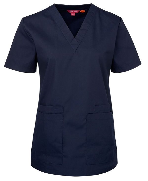 JBs Wear Navy  Ladies Scrub Top 4SRT1