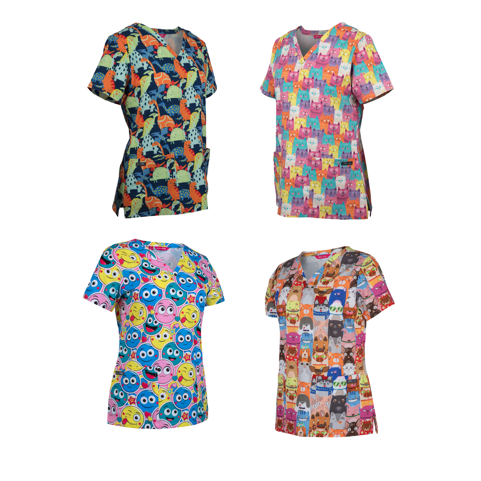 JB's Ladies Scrub Top Printed 4STP1