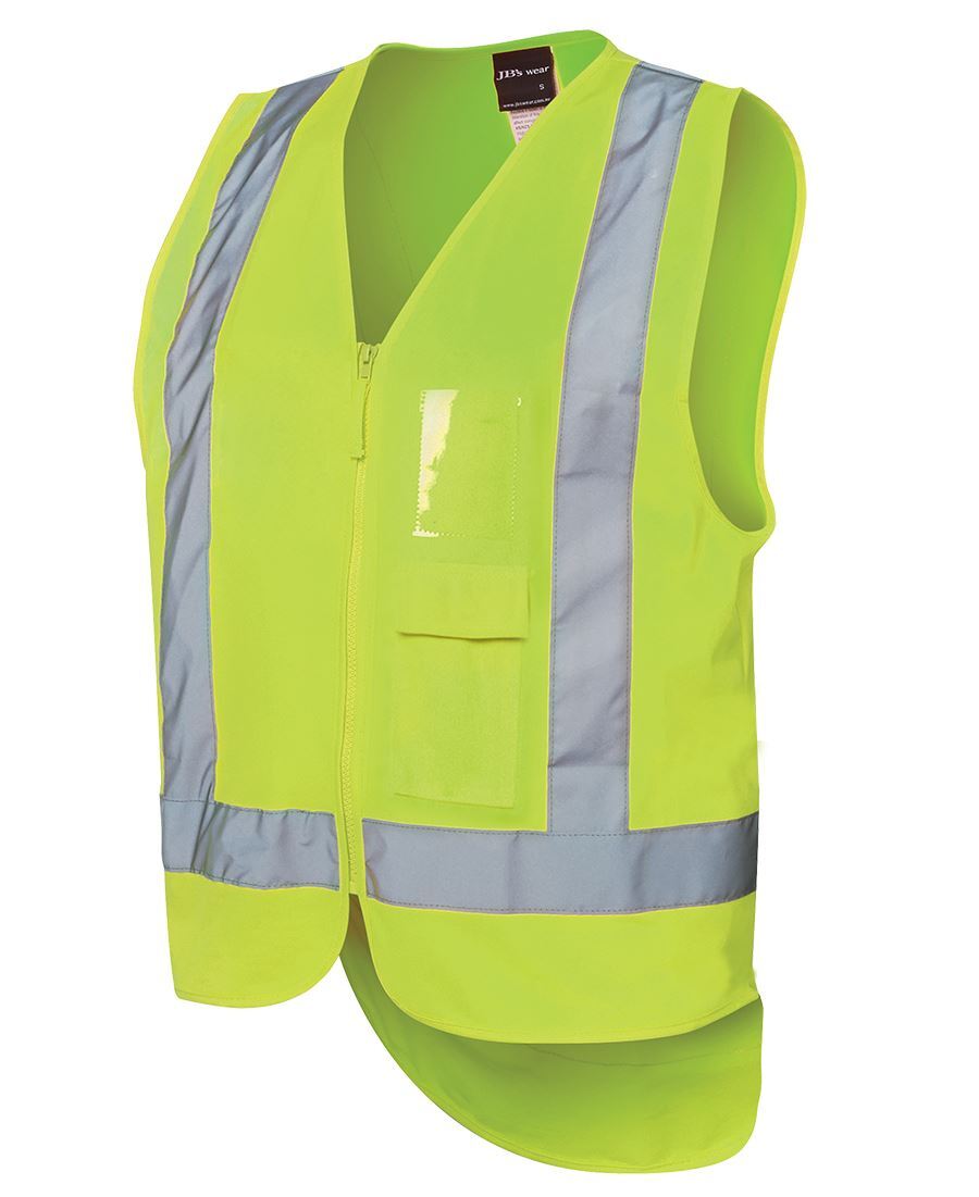 Hi Vis Yellow Safety Vest Drop Tail Pattern 6DNDV