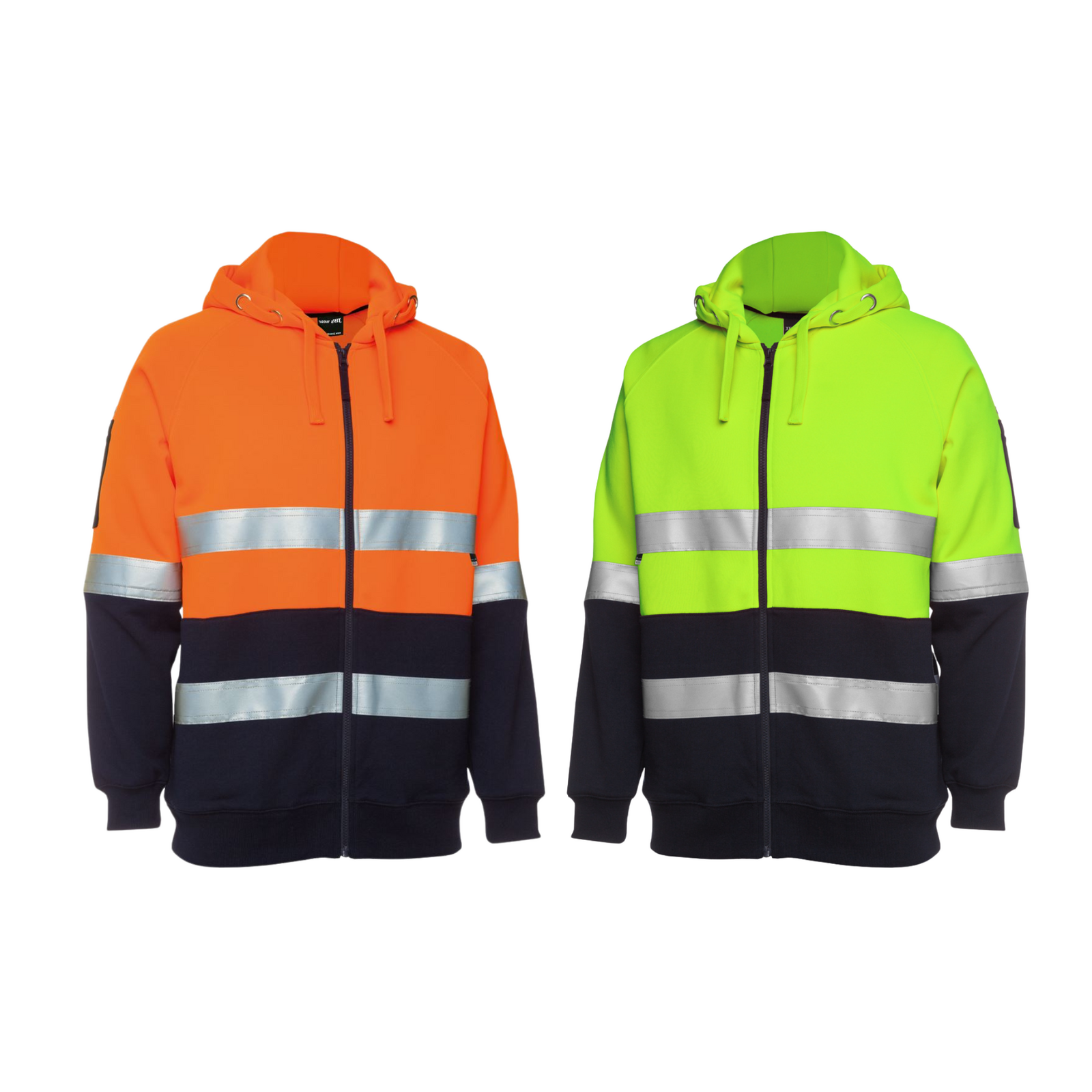 JB's Hi Vis (D+N) Full Zip Fleecy Hoodie