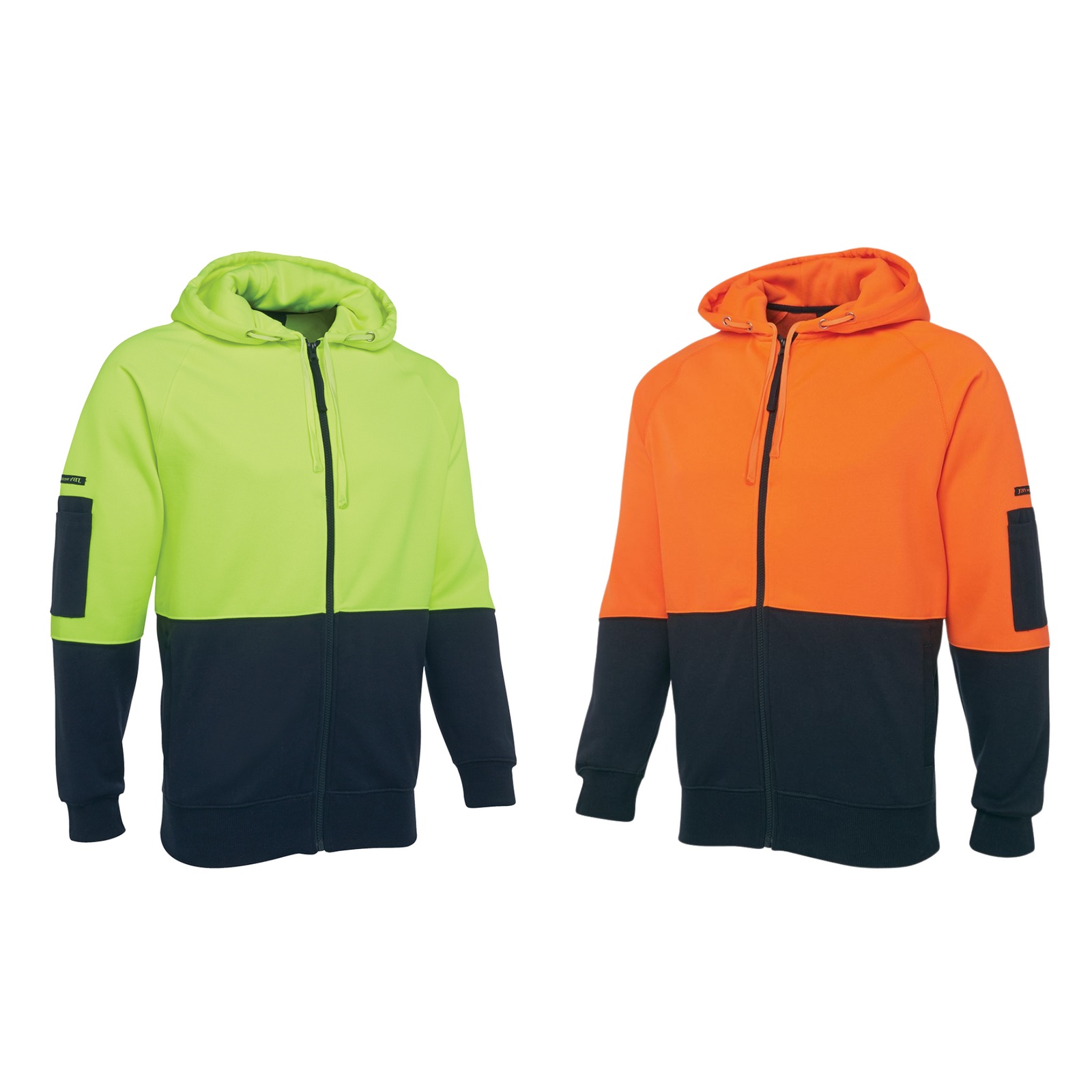 JB's Hi Vis Full Zip Fleecy Hoodie