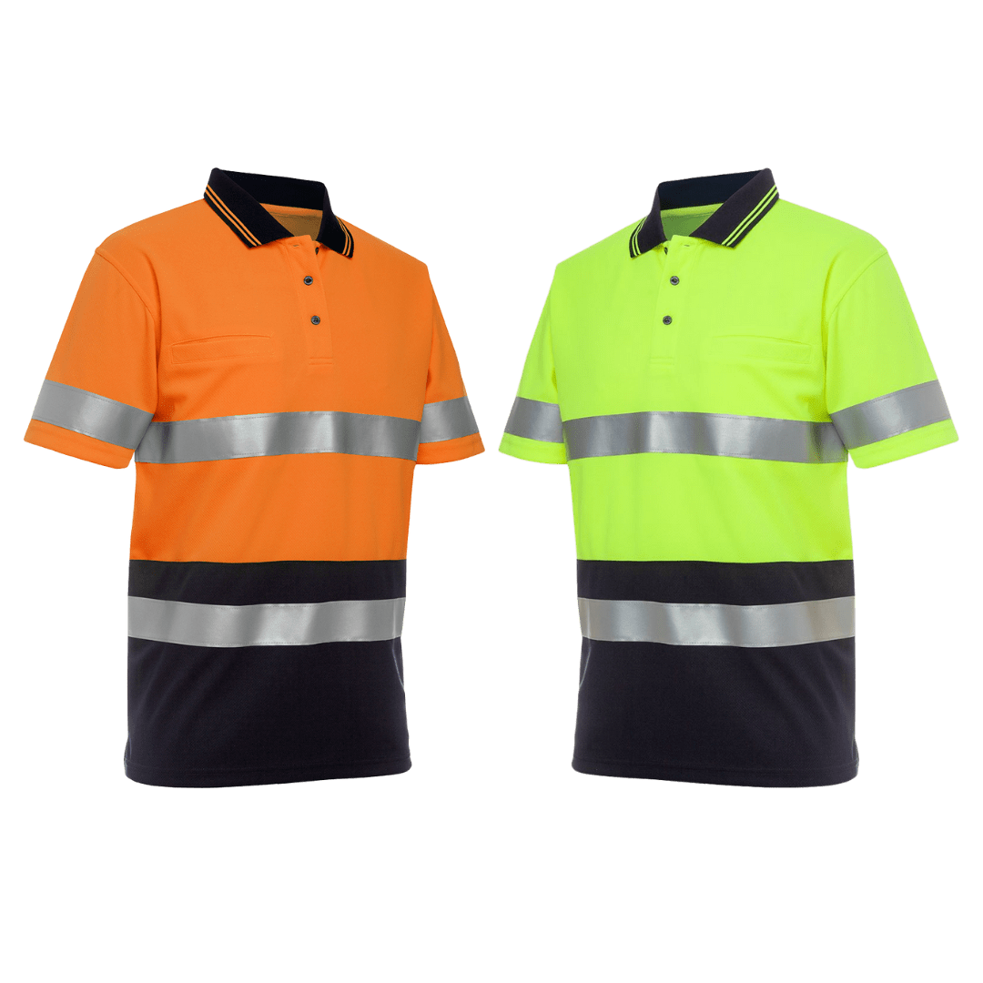 JBs Wear Hi Vis Short Sleeve Day And Night Traditional Polo Shirt 6HVST