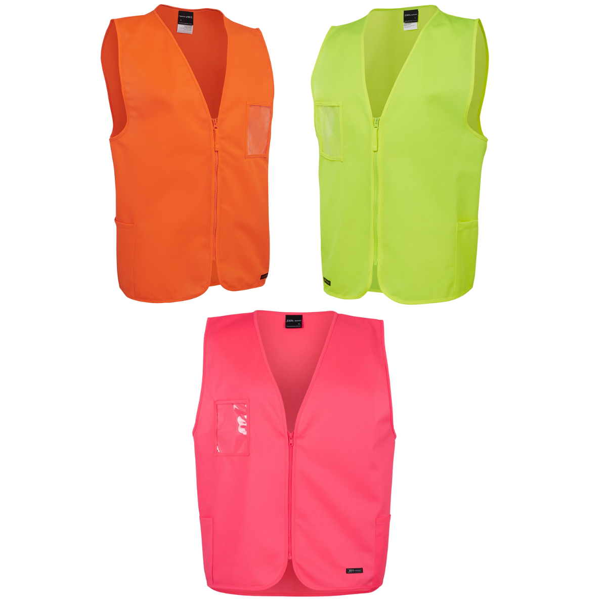 Hi Vis Zip Safety Vests 6HVSZ