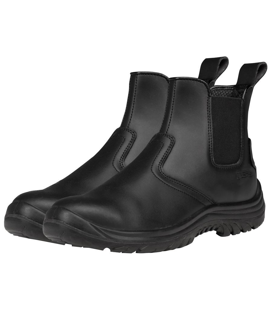 JB's Wear Outback Elastic Sided Steel Cap Safety Boot 9F3 - Black