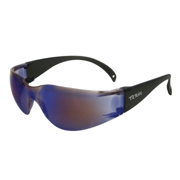 Texas Blue Mirror Safety Glasses EBR333 - 12 Pack