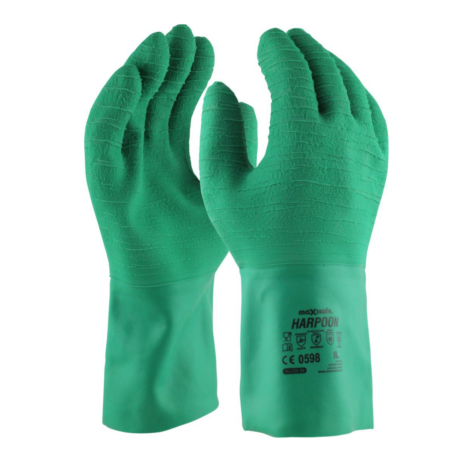 Harpoon Green Latex Gauntlet