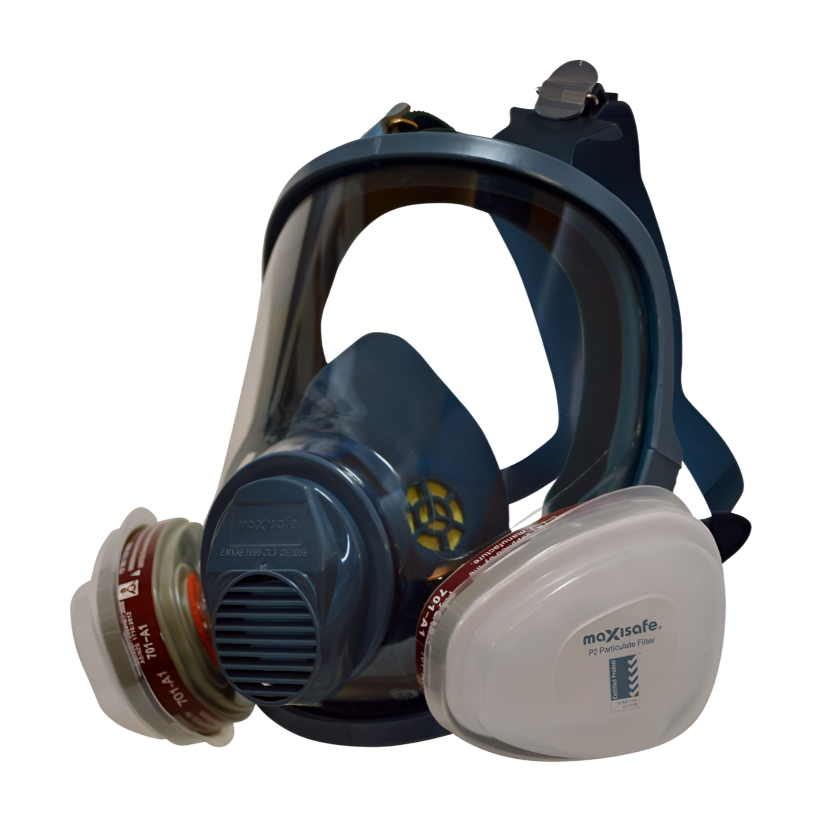 Maxiguard Full Face Silicone Respirator with Twin A1P2 Filter