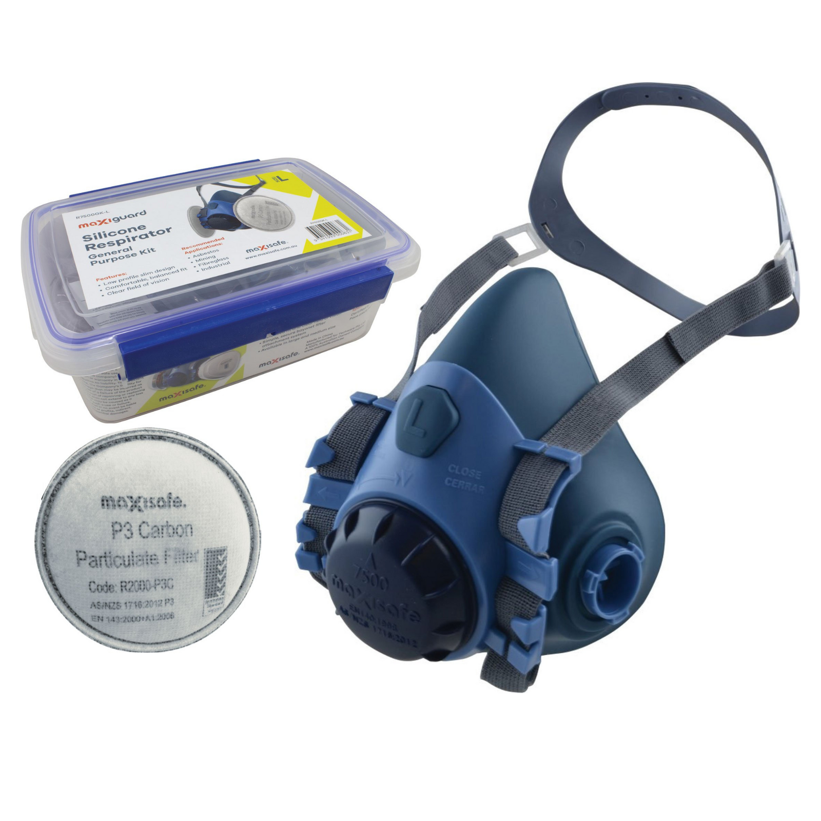 MaxiGuard Half Mask Silicone General Purpose Kit