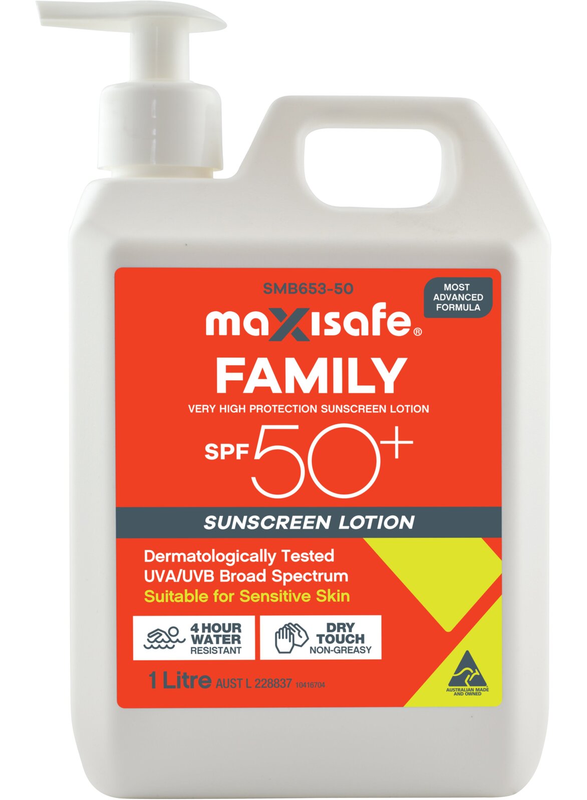SPF 50+ Sunscreen Lotion 1ltr pump