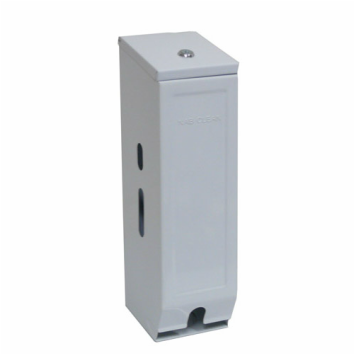 White Powder-Coated Triple Toilet Roll Dispenser