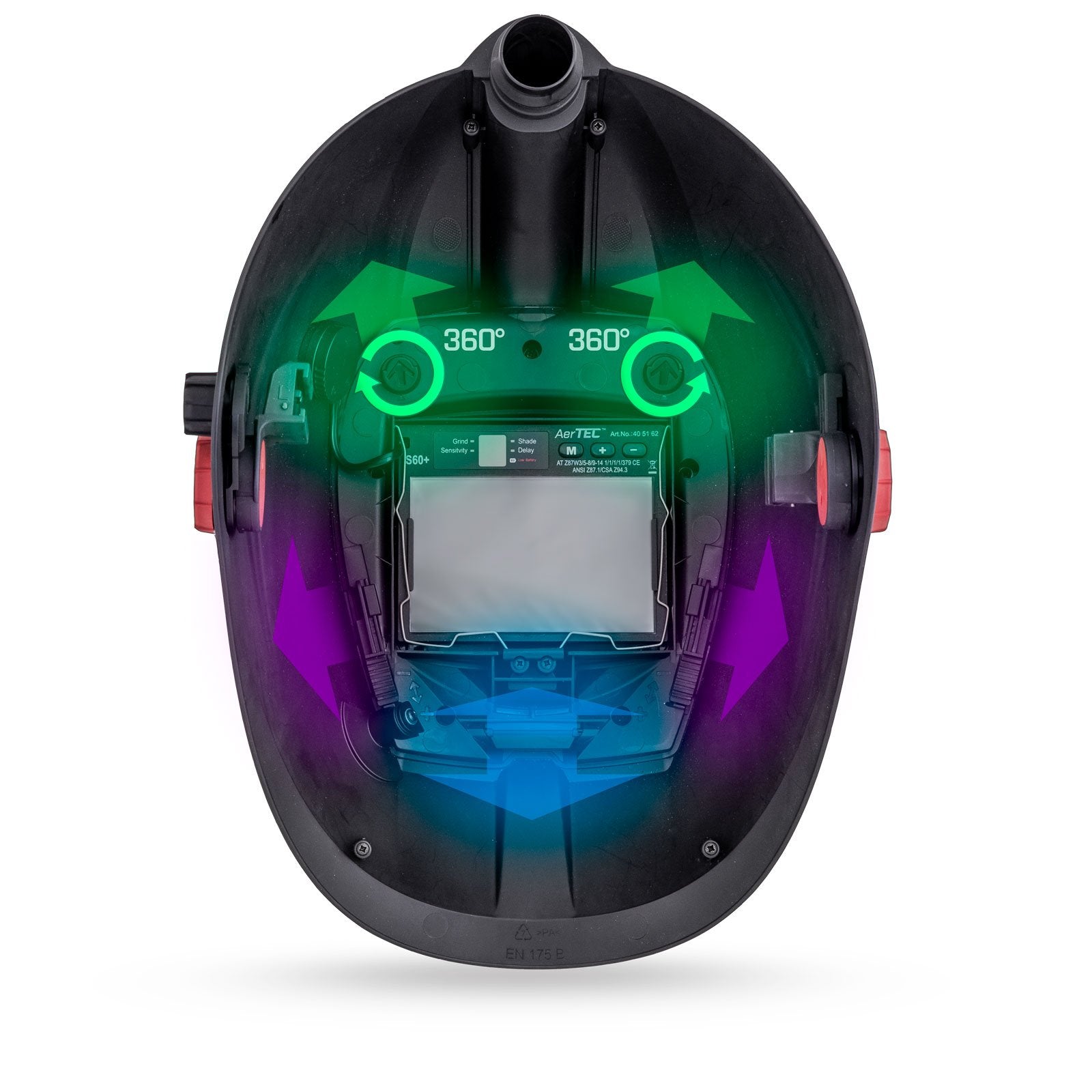 Maxisafe Verus Welding helmet with ADF 5-8/9-14 and air distribution – Respiratory Protection