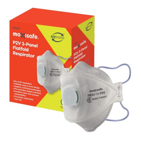 Maxisafe P2 3-Panel Flat-Fold Valved Respirators product photo – RES510