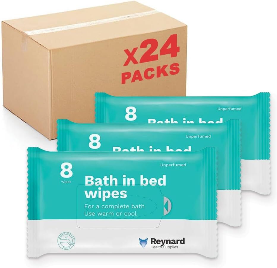 Reynard Bath In Bed Wipes Soft Pack 8 Wipes RHS102 - Carton of 24