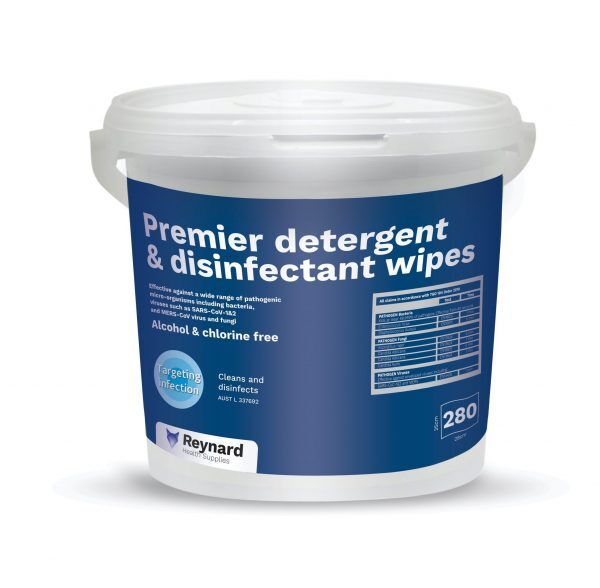Reynard Premier Detergent & Disinfectant Wipes 280 Pack RHS205