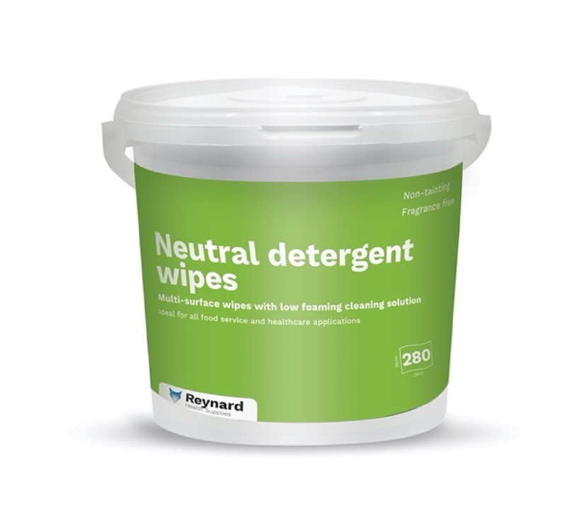 Reynard Neutral Detergent Wipes Tub 280 Pack RHS206