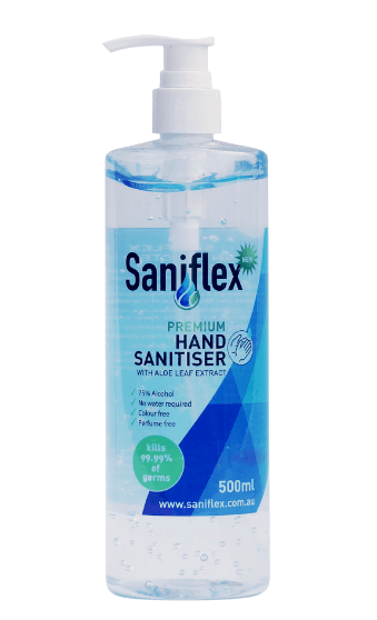 Saniflex Rinse Free Hand Sanitiser 500ml Bottle With Plunger