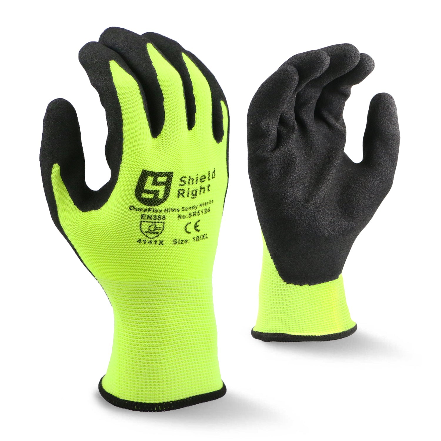 Shield Right DuraFlex HiVis Sandy Nitrile Glove