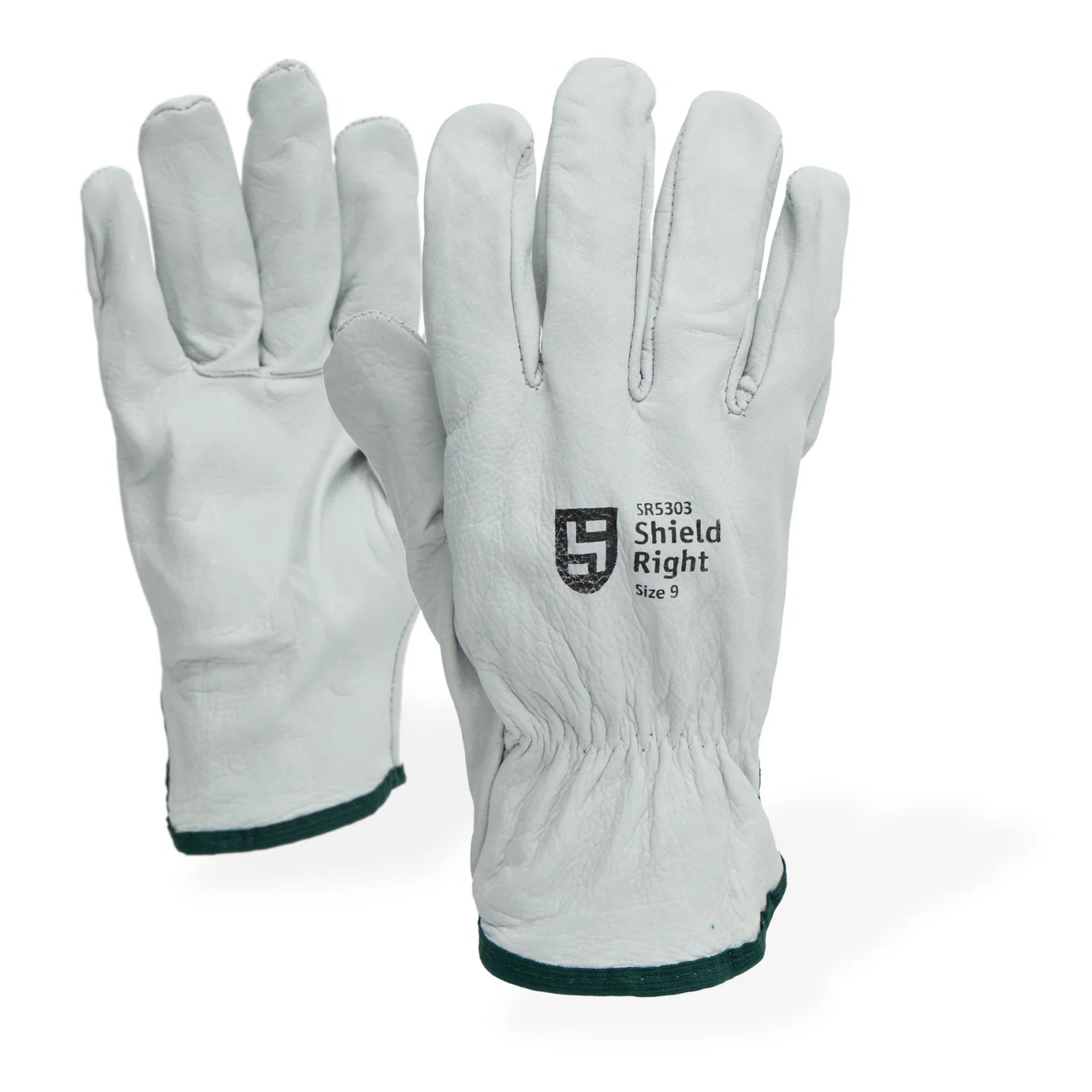 Shield Right Grey Cowhide Riggers Gloves - Carton of 120