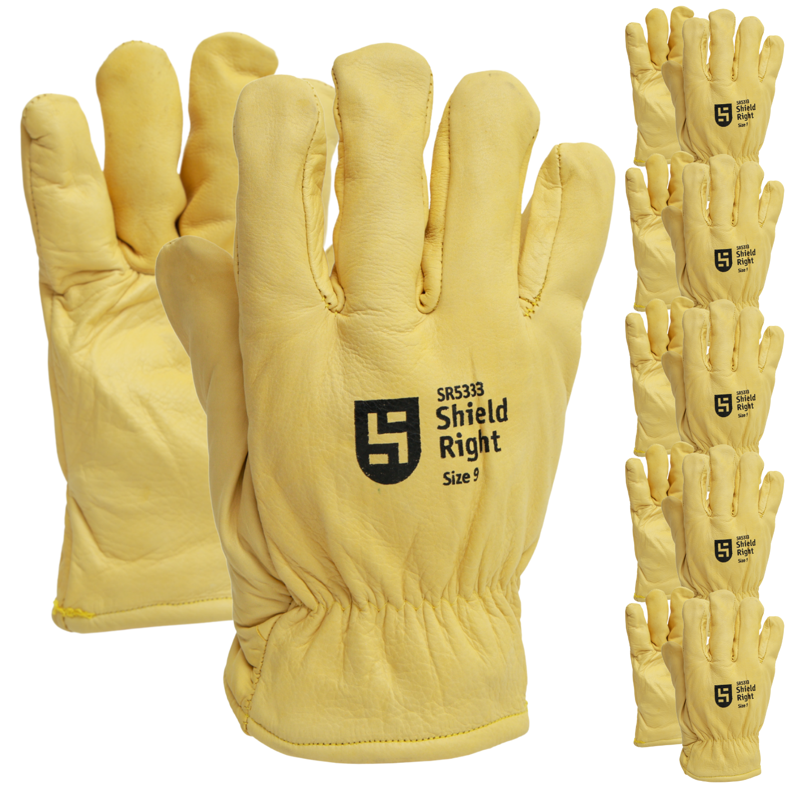 Shield Right Fleece Lined Winter Riggers Gloves - Pack of 5