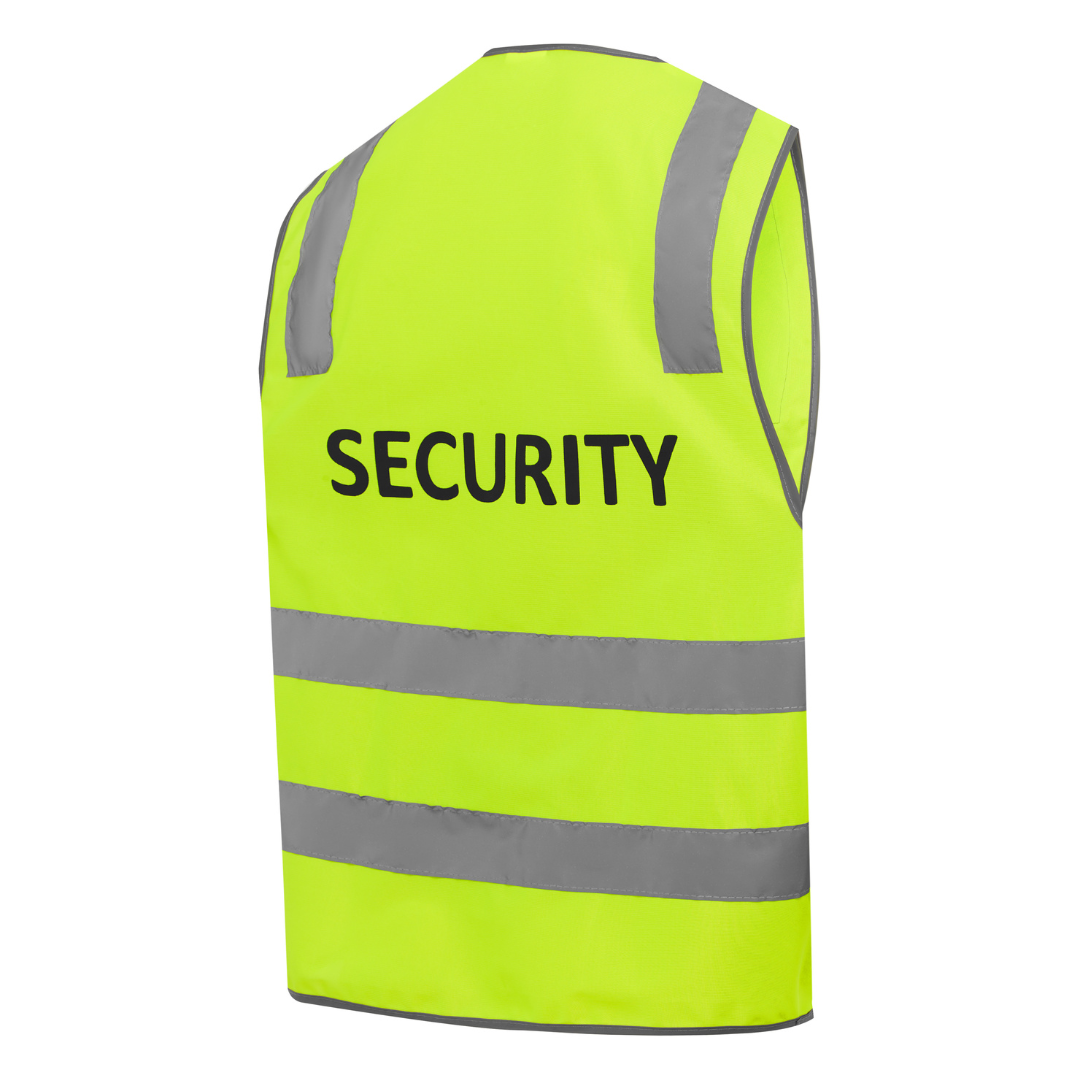 Hi Vis Reflective Yellow Security Safety Vest Day & Night