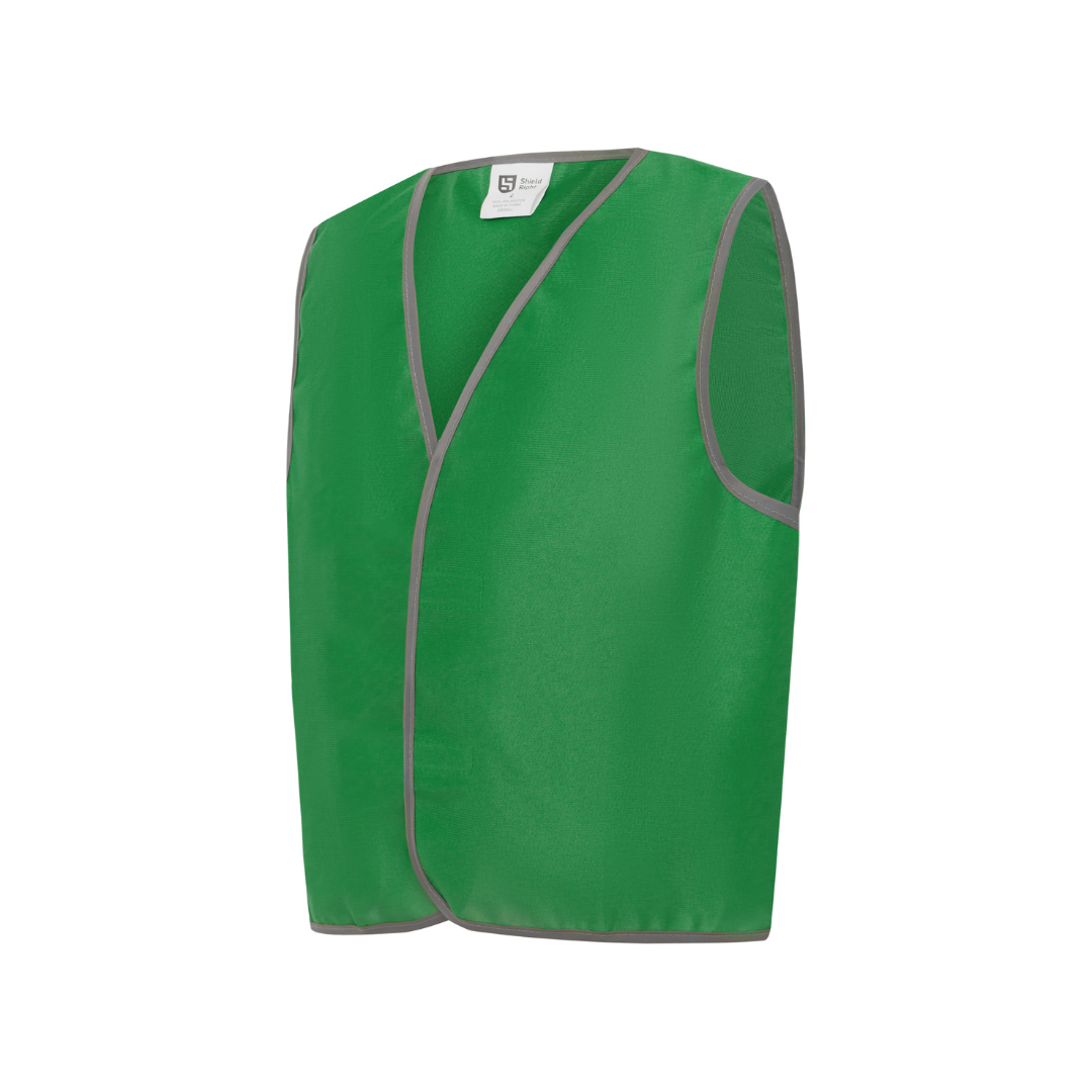 Shield Right Hi Vis Pea Green Tricot Vest - Kids Sizes