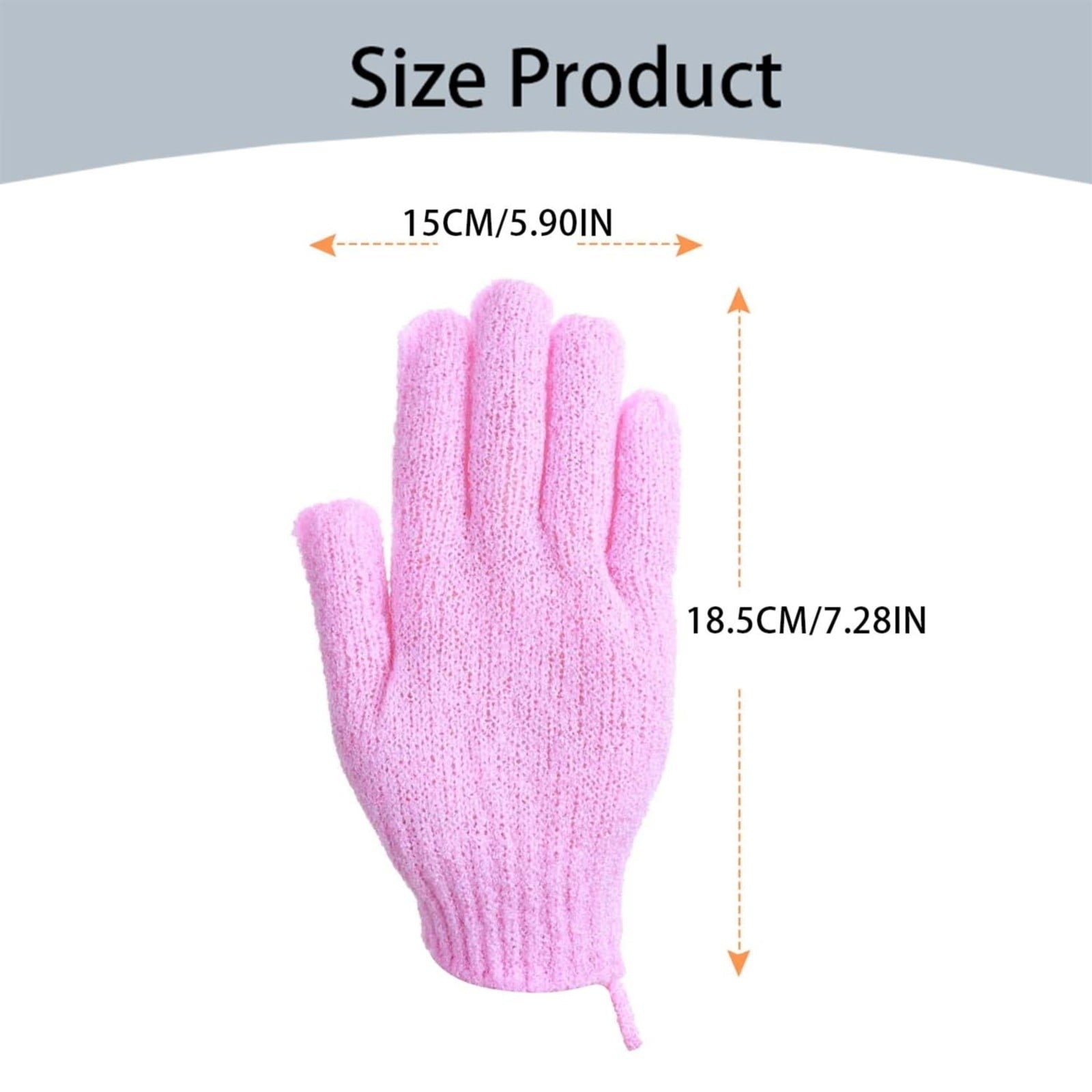 1 Pair Exfoliating Bath Gloves, Body Scrub Mitts for Shower Cleansing and Massage, 5.9 x 7.28 in, Blue, for Home Bath and Body Care