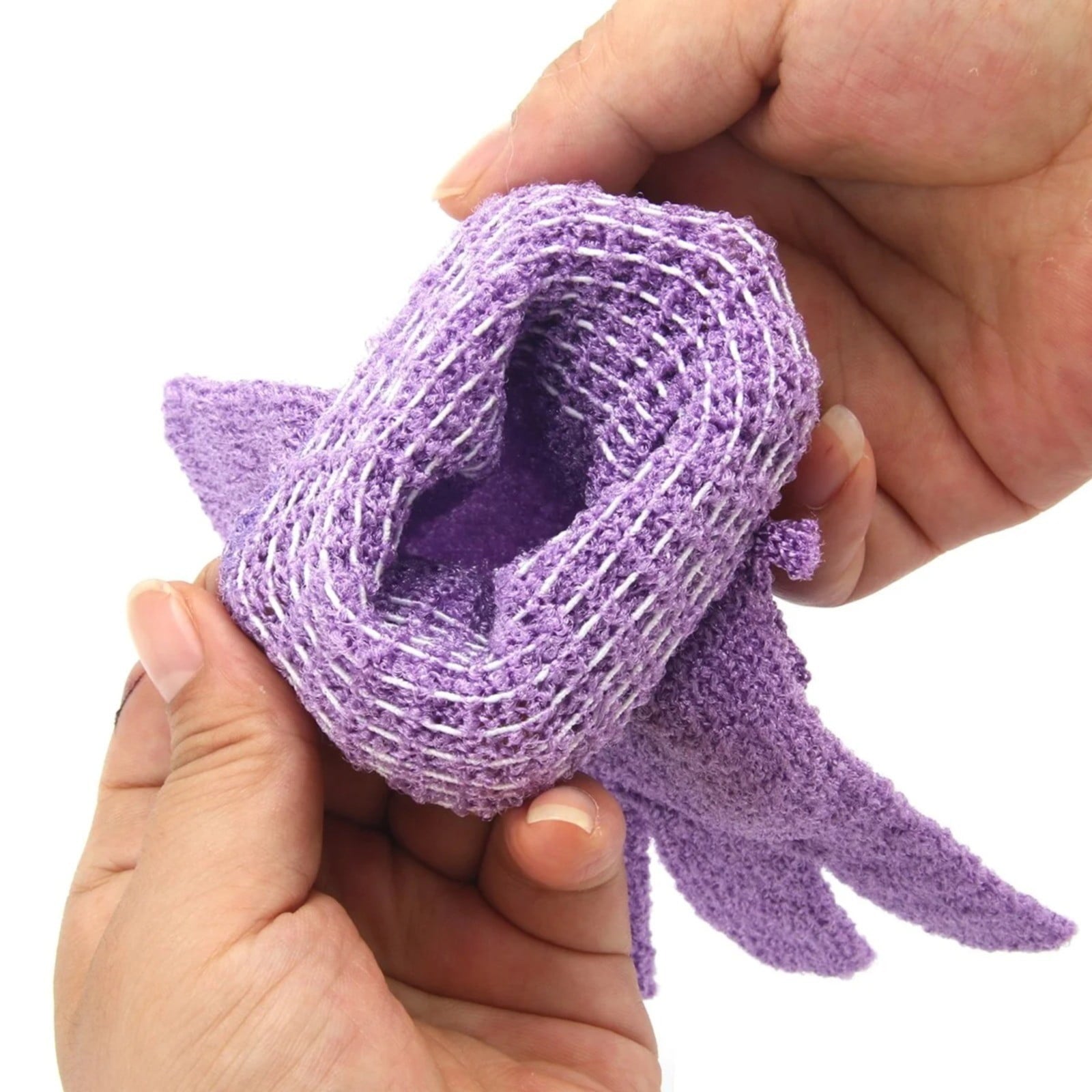 1 Pair Exfoliating Bath Gloves, Body Scrub Mitts for Shower Cleansing and Massage, 5.9 x 7.28 in, Blue, for Home Bath and Body Care