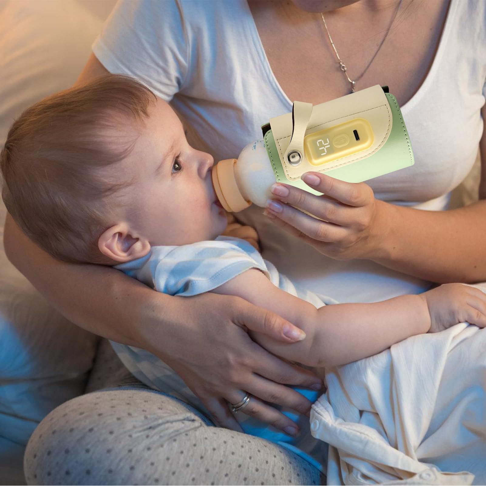 USB Bottle Warmer for Travel, Baby Bottle Warmer Portable Travel, Bottles Insulator Sleeve Rapid Heating Intelligent Nursing Bottle