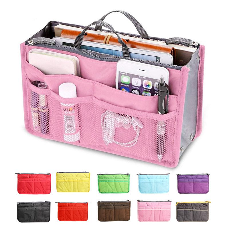 Toiletry bag set Purple, with bags in a bag design