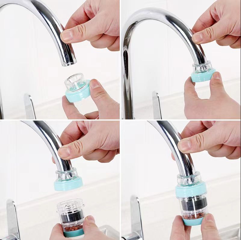 2 Pack Faucet Water Filters with Medical Stone Magnetized,Faucet Tap Water Purifier,Kitchen Faucet Water Filter,Fast Flow Water