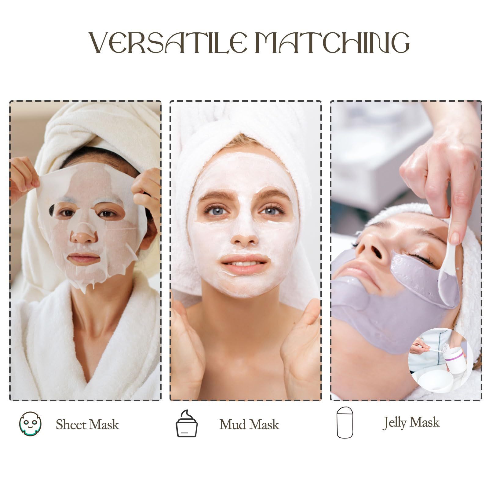 Ideal Swan 4 Pack Reusable Silicon Anti Mask - Wrinkle Silicone Face Mask Holder for Sheet Masks, Moisturizing Facial Mask Cover