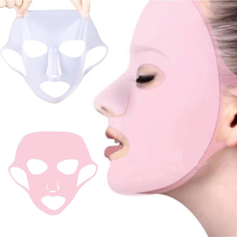 Ideal Swan 4 Pack Reusable Silicon Anti Mask - Wrinkle Silicone Face Mask Holder for Sheet Masks, Moisturizing Facial Mask Cover