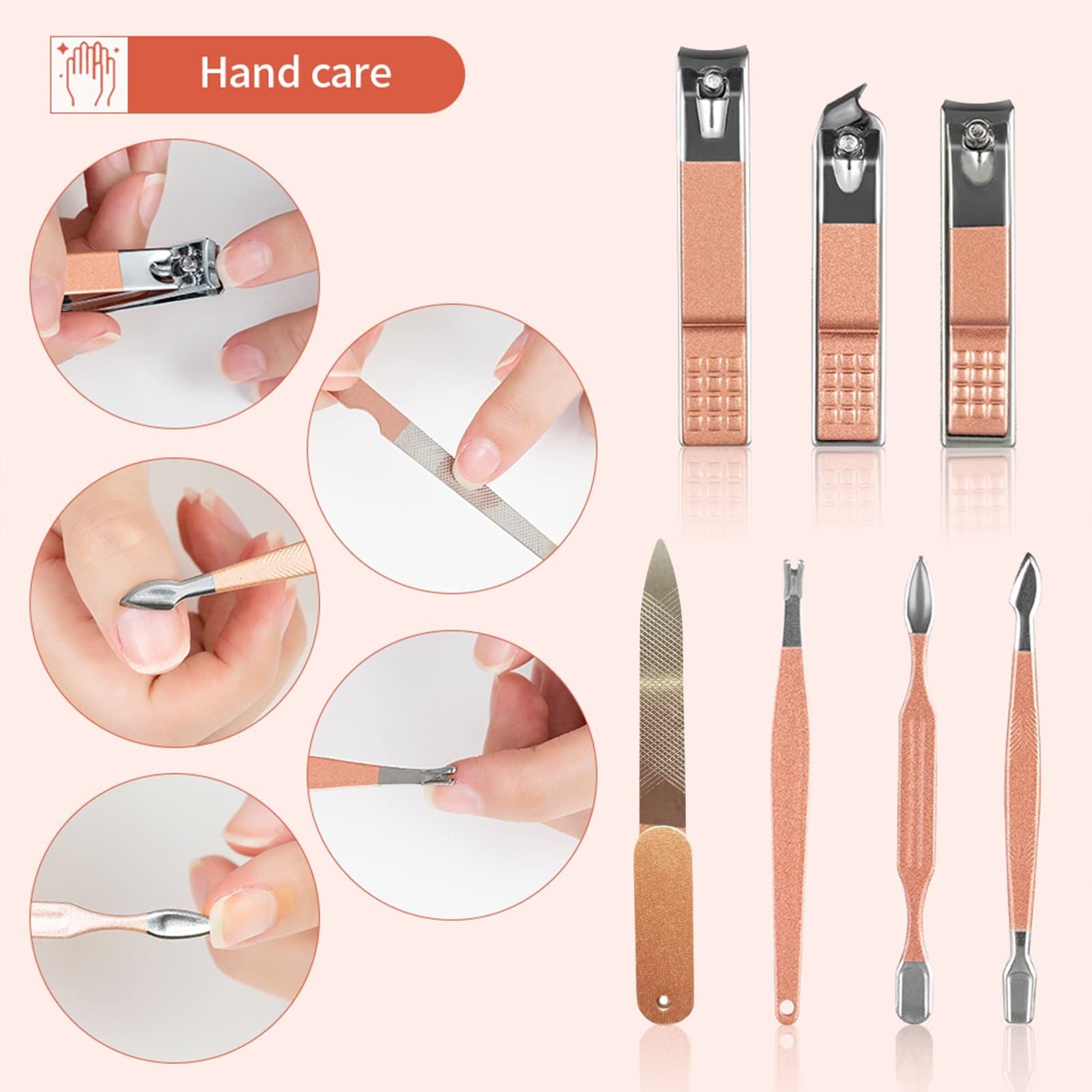 Nail Clippers Set 18 in 1 Stainless Steel Manicure Cutter Kits Nail Scissors Trimmer Portable Manicure Clipper Nail Care Tools