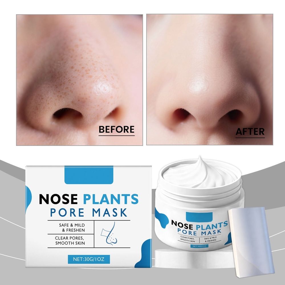 Pore Cleanser Purifying Peel off Face Mask with 60 PCS Strips, Aloe Facial Mask, Strawberry Nose Purifying, Deep Cleansing for All Skin Types