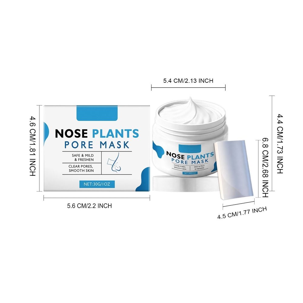 Pore Cleanser Purifying Peel off Face Mask with 60 PCS Strips, Aloe Facial Mask, Strawberry Nose Purifying, Deep Cleansing for All Skin Types