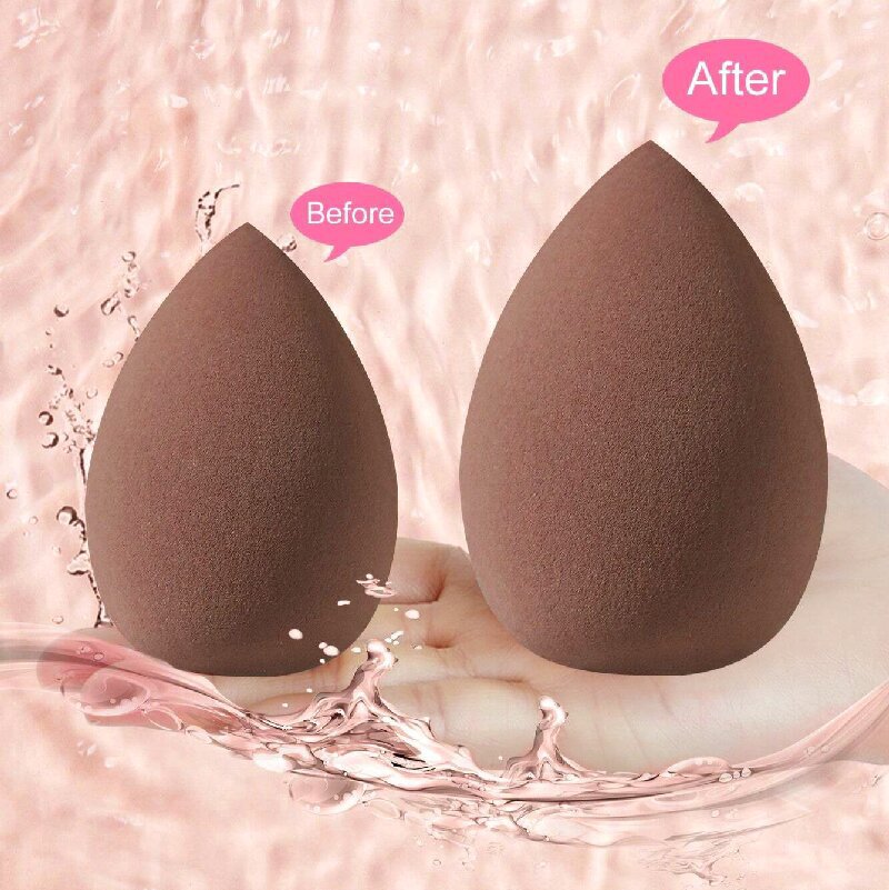 3 * Purple 20 Sets Makeup Sponge Set - Flannel Headband, Crystal Velvet Puffs, Non-Latex Beauty Blenders for Flawless Application