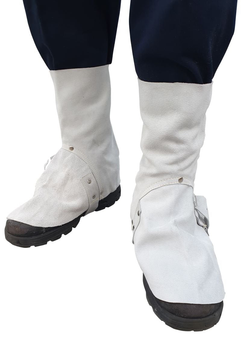 Maxisafe Welders Spats Buckle and Strap Natural Split Leather – Carton of 50
