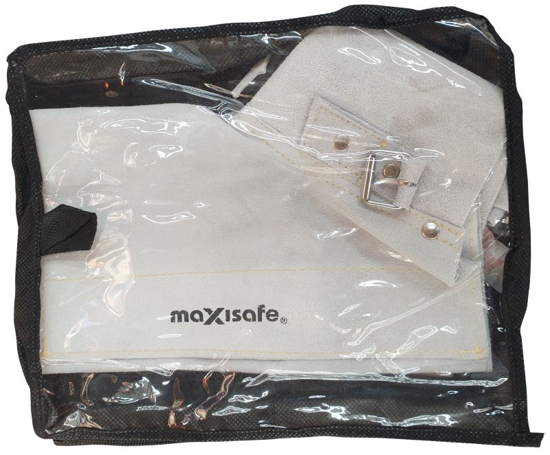 Maxisafe Welders Spats - Buckle & Strap, Natural Split Leather – Welding Protection