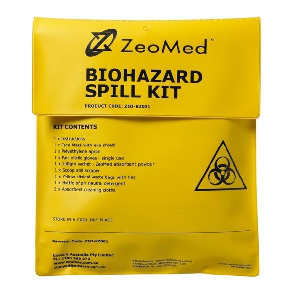 ZeoMED Body Fluid Biohazard Spill Kit – Bag