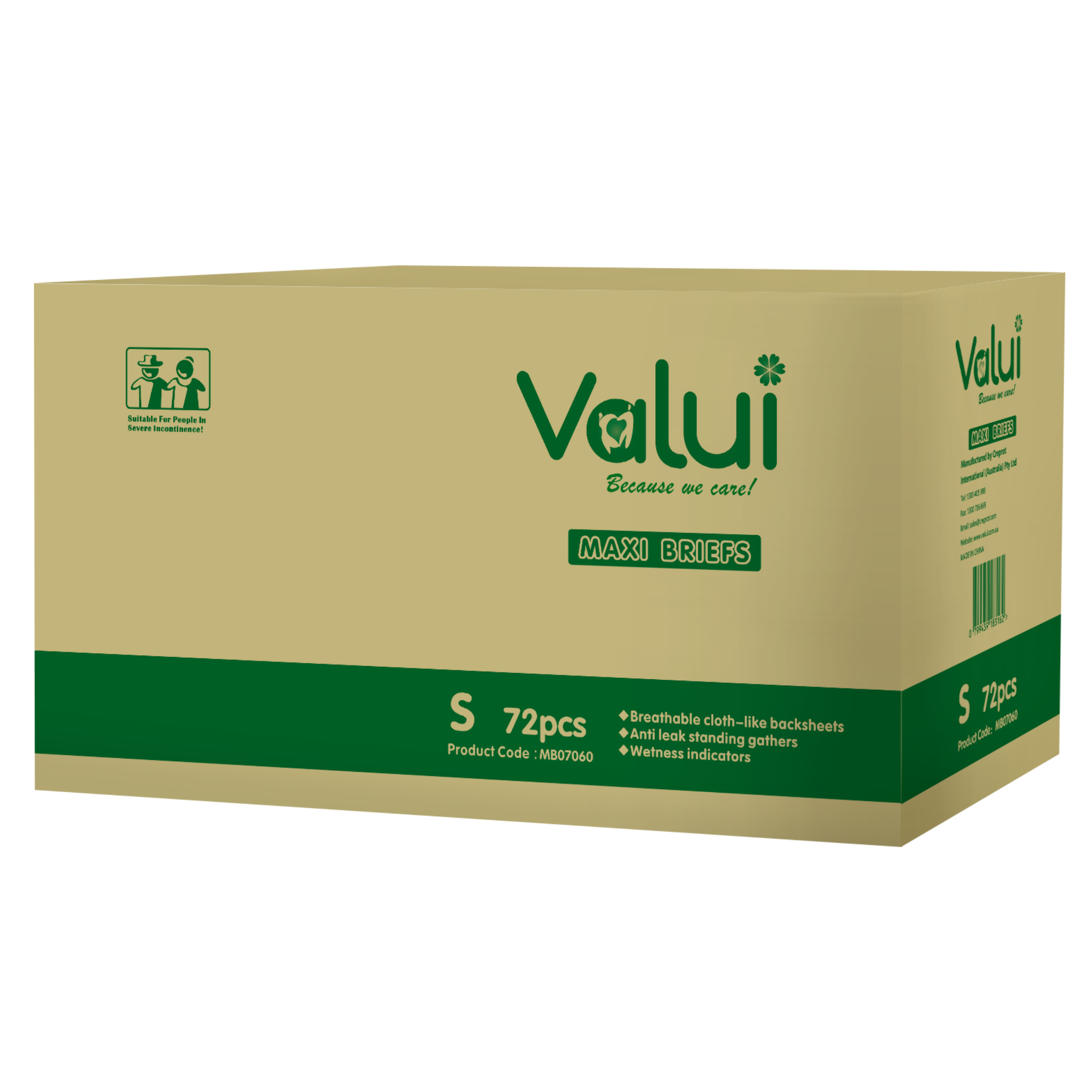 Valui Maxi Briefs Nappy Style (Pack of 12) - Carton Pack